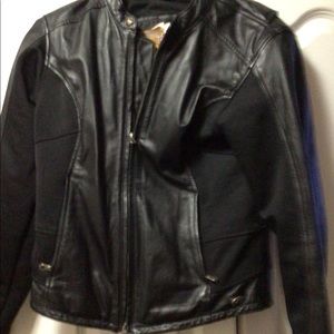 Harley Davidson leather jacket and vest